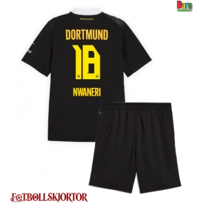 Borussia Dortmund Ethan Nwaneri #18 Borta Kläder Barn 2026-27 Kortärmad (+ Korta byxor)